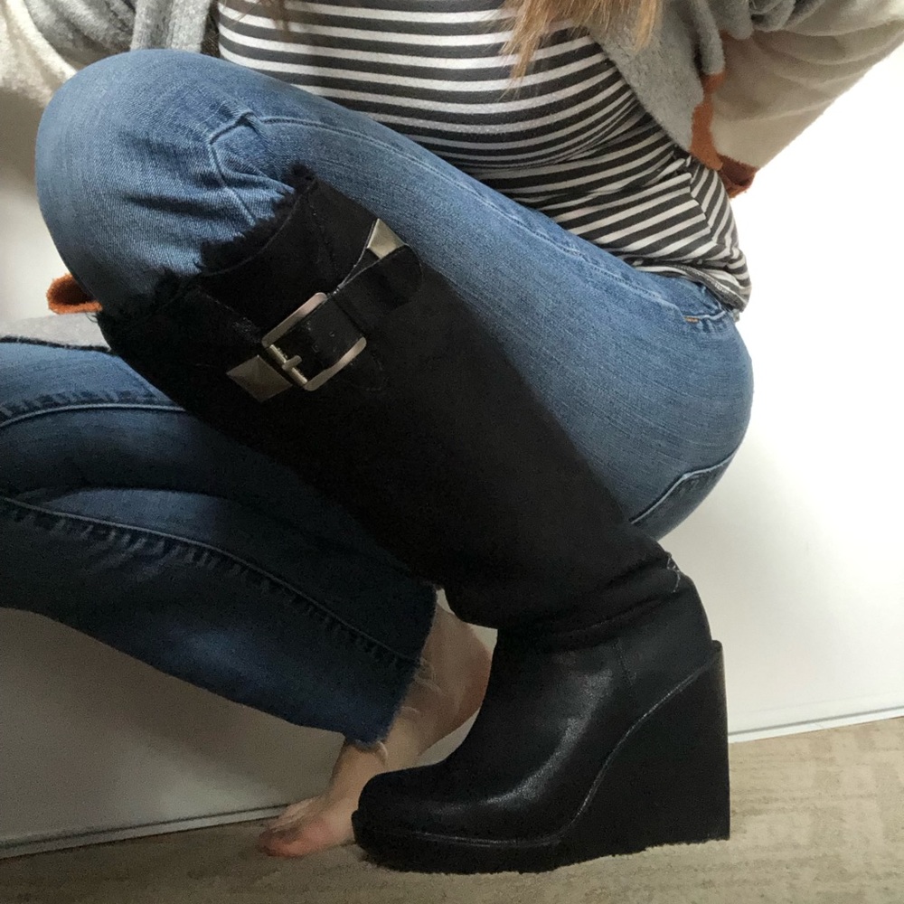 Michael Kors Wedge Boots 3” heel Size 6.5